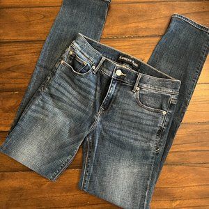 Express mid-rise skinny performance stretch jeans